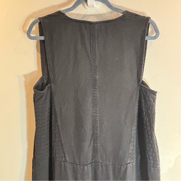 EVERLANE Sz L 100% Tencel Washed Out Look Tiered Flowy Pockets Sleeveless Dress - Picture 8 of 10